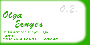 olga ernyes business card